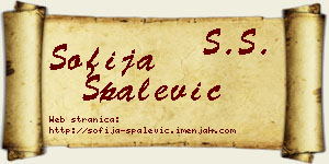 Sofija Spalević vizit kartica